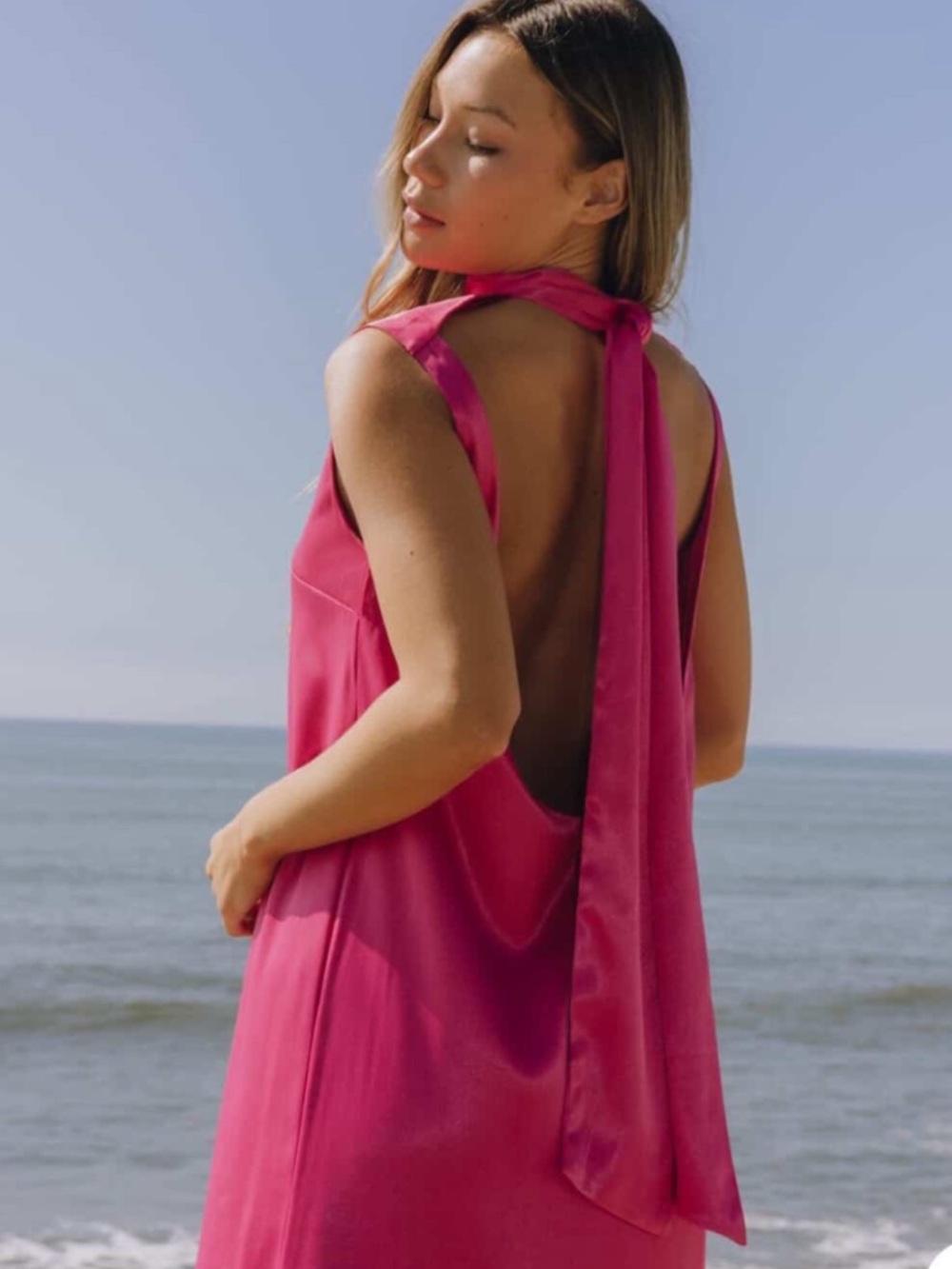 Daily Drills Pink Sleeveless Mock-Neck Shift Dress